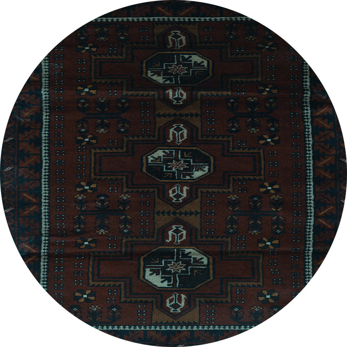 Round Machine Washable Persian Light Blue Traditional Rug, wshtr2677lblu