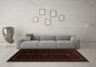 Machine Washable Persian Brown Traditional Rug in a Living Room,, wshtr2677brn