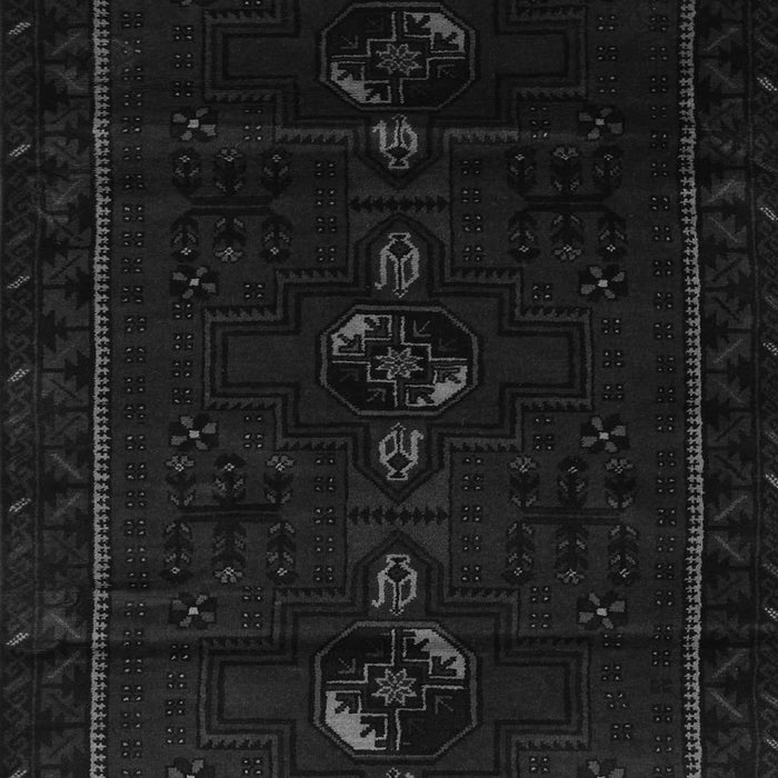 Serging Thickness of Machine Washable Persian Gray Traditional Rug, wshtr2677gry