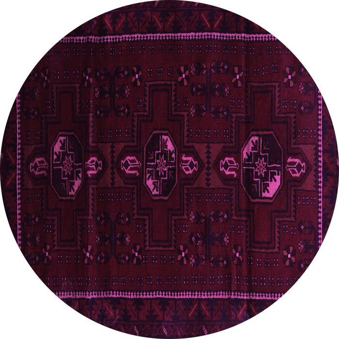 Round Persian Pink Traditional Rug, tr2677pnk