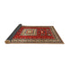 Sideview of Traditional Red Geometric Rug, tr2678