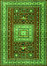 Geometric Green Traditional Rug, tr2678grn