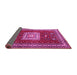 Sideview of Geometric Pink Traditional Rug, tr2678pnk