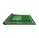 Sideview of Geometric Emerald Green Traditional Rug, tr2678emgrn