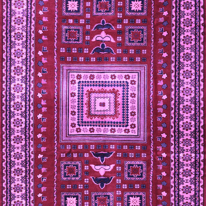 Machine Washable Geometric Purple Traditional Area Rugs, wshtr2678pur
