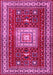 Machine Washable Geometric Pink Traditional Rug, wshtr2678pnk