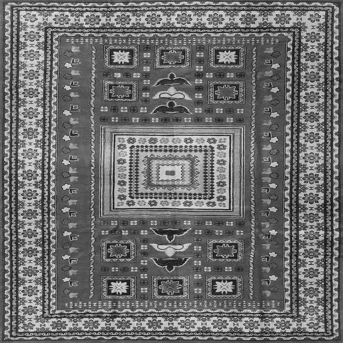 Serging Thickness of Geometric Gray Traditional Rug, tr2678gry