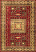 Geometric Brown Traditional Rug, tr2678brn