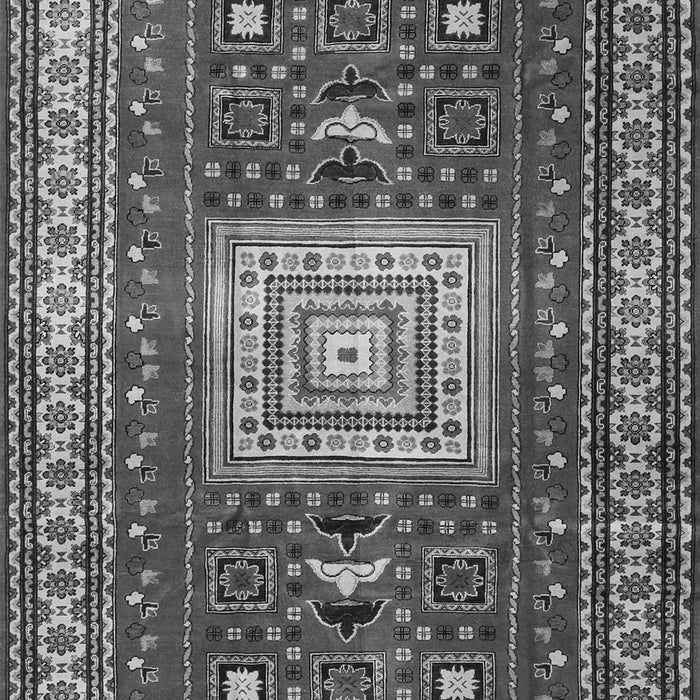 Geometric Gray Traditional Rug, tr2678gry