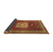 Sideview of Geometric Brown Traditional Rug, tr2678brn