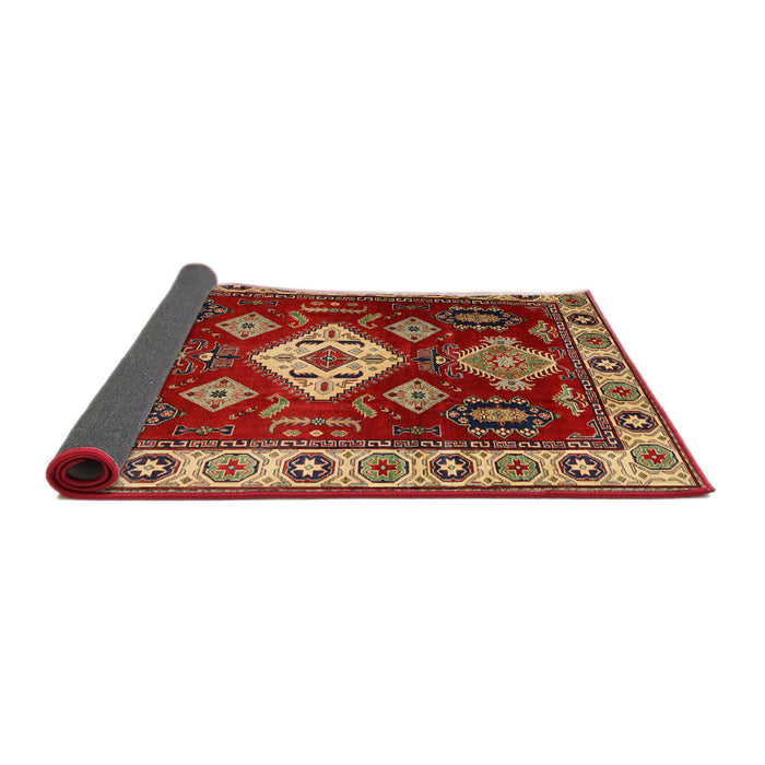 Sideview of Traditional Red Geometric Rug, tr2679