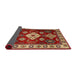 Sideview of Traditional Red Geometric Rug, tr2679