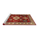 Sideview of Machine Washable Traditional Tomato Red Rug, wshtr2679