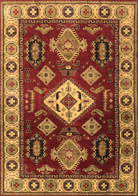 Geometric Brown Traditional Rug, tr2679brn