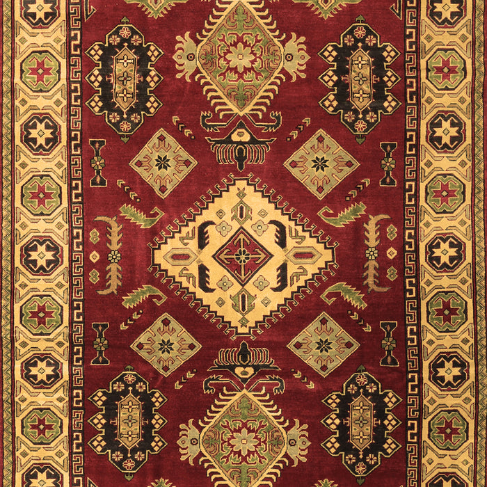 Geometric Brown Traditional Rug, tr2679brn