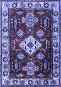 Geometric Blue Traditional Rug, tr2679blu