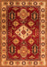 Geometric Orange Traditional Rug, tr2679org