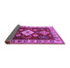 Sideview of Geometric Purple Traditional Rug, tr2679pur