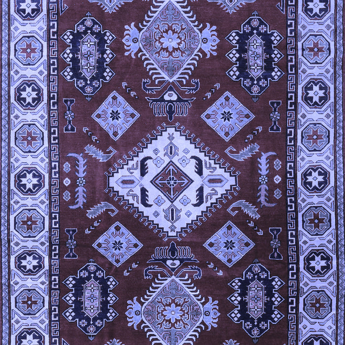 Geometric Blue Traditional Rug, tr2679blu