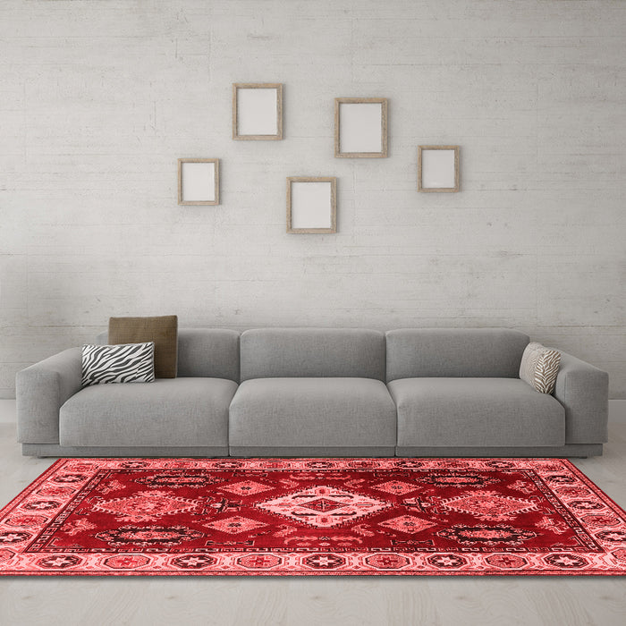 Traditional Red Washable Rugs
