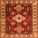 Serging Thickness of Geometric Orange Traditional Rug, tr2679org