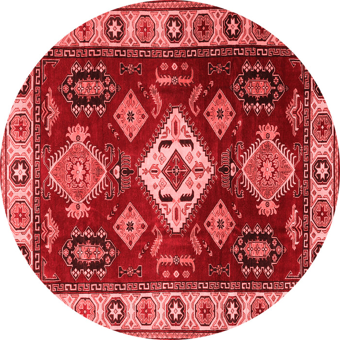Geometric Red Traditional Rug, tr2679red