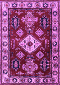 Geometric Purple Traditional Rug, tr2679pur