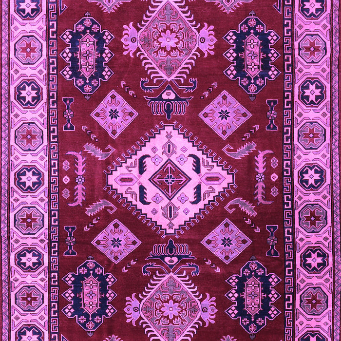 Geometric Purple Traditional Rug, tr2679pur
