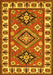 Geometric Yellow Traditional Rug, tr267yw