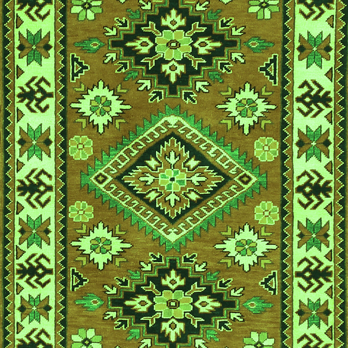 Geometric Green Traditional Rug, tr267grn