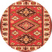 Machine Washable Geometric Orange Traditional Area Rugs, wshtr267org