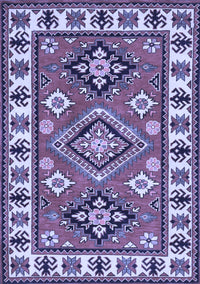 Geometric Blue Traditional Rug, tr267blu