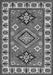 Geometric Gray Traditional Rug, tr267gry