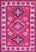 Machine Washable Geometric Pink Traditional Rug, wshtr267pnk