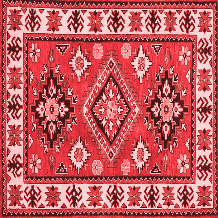 Geometric Red Traditional Rug, tr267red