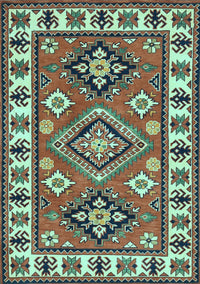 Geometric Light Blue Traditional Rug, tr267lblu