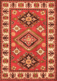 Geometric Orange Traditional Rug, tr267org