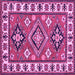 Square Geometric Purple Traditional Rug, tr267pur