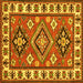 Square Geometric Yellow Traditional Rug, tr267yw