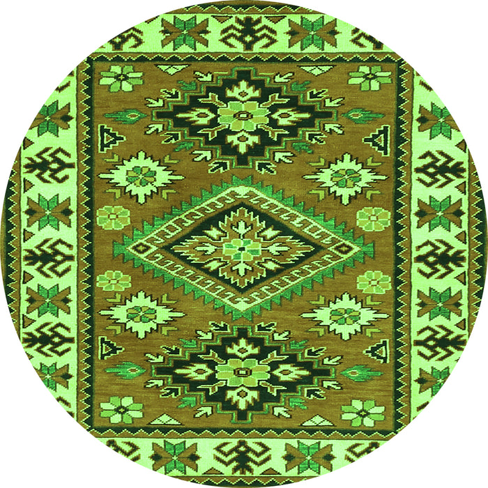 Machine Washable Geometric Green Traditional Area Rugs, wshtr267grn