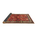 Sideview of Traditional Red Animal Rug, tr268