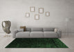 Machine Washable Persian Emerald Green Traditional Area Rugs in a Living Room,, wshtr2680emgrn
