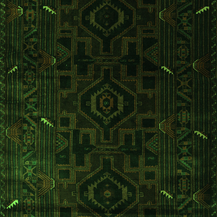 Serging Thickness of Machine Washable Persian Green Traditional Area Rugs, wshtr2680grn