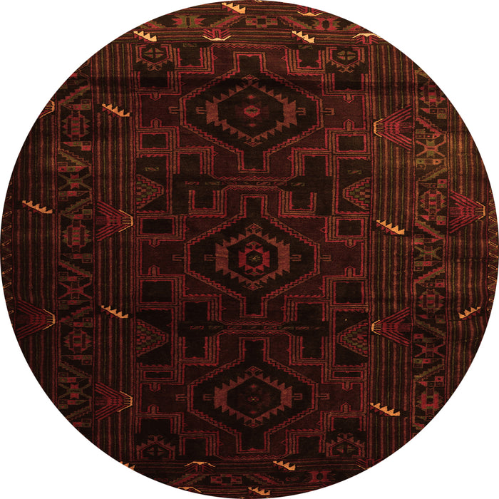 Square Persian Orange Traditional Rug, tr2680org