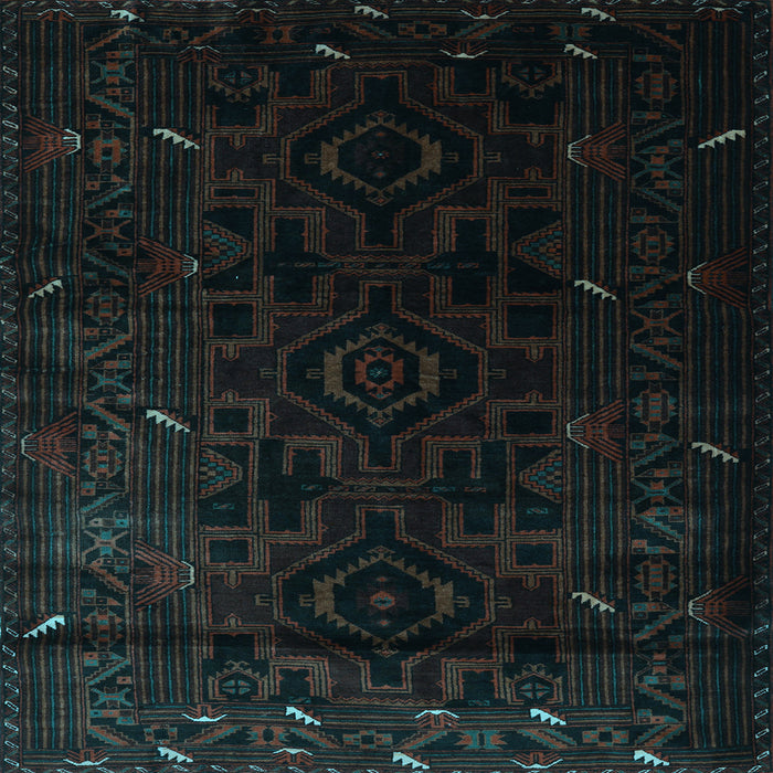 Square Machine Washable Persian Light Blue Traditional Rug, wshtr2680lblu
