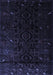 Machine Washable Persian Blue Traditional Rug, wshtr2680blu