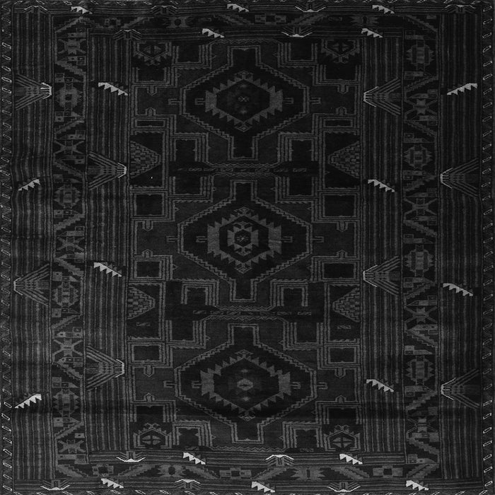 Round Machine Washable Persian Gray Traditional Rug, wshtr2680gry