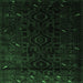 Square Persian Emerald Green Traditional Rug, tr2680emgrn