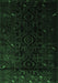 Machine Washable Persian Emerald Green Traditional Area Rugs, wshtr2680emgrn