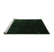 Sideview of Machine Washable Persian Emerald Green Traditional Area Rugs, wshtr2680emgrn